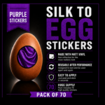 Silk to Egg Stickers (Purple) Pack of 70